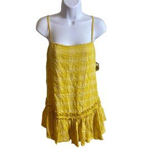Indikah size XS yellow and white spaghetti strap dress